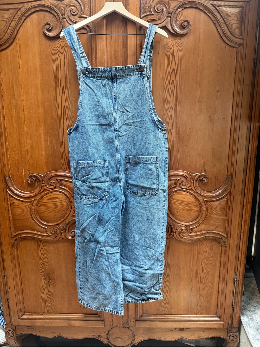 Carly Jean Los Angeles Light Blue Denim Overalls Jumpsuit